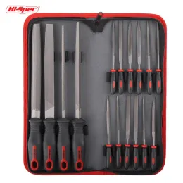 Dossiers Hispec 16pc File Set 200mm Platt Half Round Round Triangle Files Needle Files for Metal Glass Jewelry Wood Carving Craft Tool