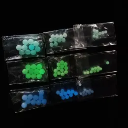 8mm 6mm 4mm Mini Quarz Terp Perle Leuchtende Perle Rauchen Glow Grün Hellblau Spinning Insert Ball für Nägel Banger Wasser Bong LL