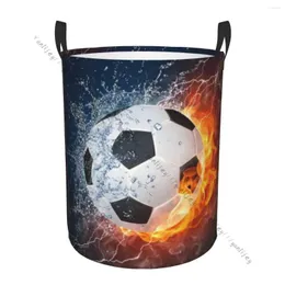 Çamaşır çantaları banyo sepet futbol topu ateş ve su katlanır kirli giysiler engel çanta ev depolama
