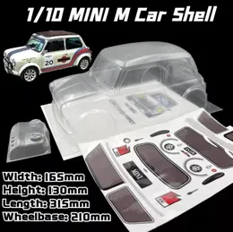 110 Mini Classic M Car Shell PVC RC Car Body 210mm Wheelbase 165mm Bredd 315mm Längd Transparent Clean för MST Tamiya Carten 3R 9039360