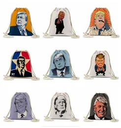 Storage Bag Trump Draws Rope Bag US Presidential Election Trump Printed Bags Outdoor Backpack Drawstring Pocket FoldableStorage Ba1942952