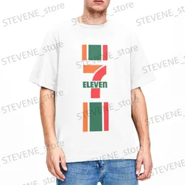 Мужские футболки Мужская женская футболка Seven Eleven Merch Забавные рубашки из 100% хлопка Футболка для супермаркетов Топы с круглым вырезом Рождественские подарки T240325