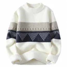 Hösten Mens Christmas Cmere Sweater O Neck Men toppar kvalitet manliga tröjor tröjor tjocka varm pull homme 2023 a9at#