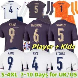 Euro Kane Bellingham National Soccer Jerseys Mount Rashford Sterling Sancho Grealish Foden Saka 2024 25 Englands Football Shirts Player Kid Kit 3XL 4XL 67 18