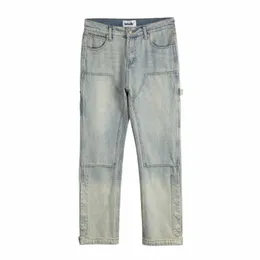 y2k с боковой пряжкой Wed Cleanfit Мешковатые джинсы-карандаш для мужчин Уличная одежда Vibe Style Pantales Hombre Свободные повседневные джинсовые брюки P38A #