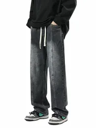 Plus Size Summer Harem Jeans Män sträckte denim Pants Streetwear Black Jogers Men Casual Baggy Jeans Trousers 6xl 7xl 8xl U8VH#