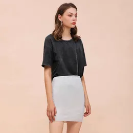 Fashion Sier Mini Skirts Women Spring Summer Girls Short Casual Solid Zipper High Waist Pencil Bodycon Hip Skirt