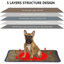 Mats Selfheating Pet Bed Winter Warming Pad NonElectric Washable Multisize Sofas Floors Car Portable Dogs Cats Soft Mat