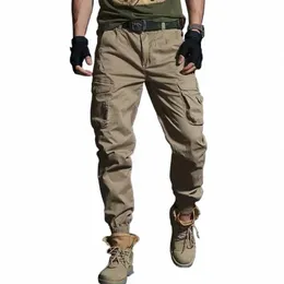 Militära taktiska byxor Mens Joggers Camoue Cargo Casual Pants Male 100% Cott Multi-Pocket Fis Large Size Byxor O7CN#