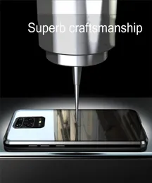 För Xiaomi Redmi Note 9S 9 Pro Max Telefonfodral Dubbelsidig glas 360 Fullt täckmagnetisk adsorption Metallram Casing4281338