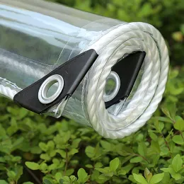 Redes 0.35mm 99.9% Transparente PVC Lona Varanda Pano À Prova D 'Água Lona Jardim Plantas Suculentas Capa Clara Encerado À Prova de Chuva