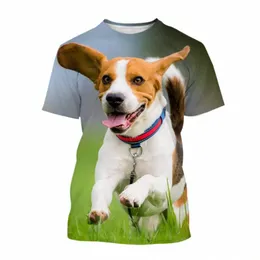 Oversized Harajuku New Hot Selling Fi Animal Jack Russell Terrier Dog 3D Impresso T-shirt dos homens J5De #