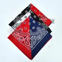 Bandanas 54cm Hip Hop Bandana Outdoor Man Women Fashion Sports Cotton Square Scarf Riding Camping Cycling Headscarf