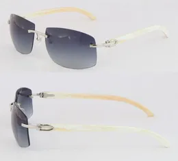 4189705 Sonnenbrillen Männer für Unisex Größere Brille weiße echte natürliche Büffelhorngläser Fahren C Dekoration FA7415757