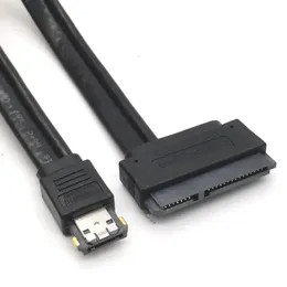 2024 Ny Dual Power ESATA USB 12V 5V COMBO till 22PIN SATA USB Hårddisk Kabel Högkvalitativ varmförsäljningstillbehör