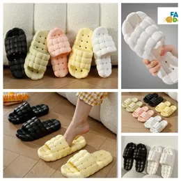 Hausschuhe, Heimschuhe, GAI, Rutsche, Schlafzimmer, Duschen, Zimmer, warmer Plüsch, Wohnzimmer, weiche Kleidung, Baumwoll-Slipper, Belüftung, Damen, Herren, Rosa, Weiß