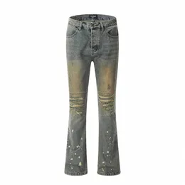 wed Distred Queimado Calças Jeans Mens Vibe Estilo Rasgado Buraco Calças Casuais Homens Streetwear Butt Jeans Z6ZO #