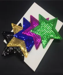 20pcs Star Glitter Patches cekin haftowana plastra rowerowego do odzieży kurtka odzieżowa strój patchwork aplikacje naklejki na 1382555