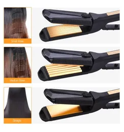 3 in 1 Electric Hair Straightener Crimper Corrugated Curl Hair Plate Titanium Flat Iron Curling Corn Hair Wave Corrugated6604747