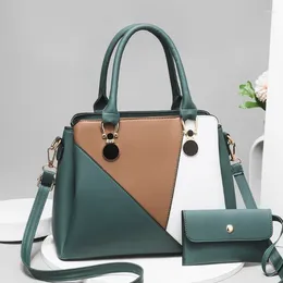 Shoulder Bags High-quality Elegant Women's Bag2024Autumn Contrast Color Stitching Ladies Handbag Large-capacity One-shoulder Messenger