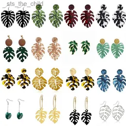 Dangle Chandelier Vivilady Hot 판매 Montera Beach Leaf Leaf Leaf 펜던트 여성 펜던트 귀걸이 유럽 브랜드 열대 식물 모양 Summer Party Jewelryc24326