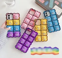 Дизайнер моделей iPhone Case Bubble Bear Silicone Chase Phone для iPhone 78Plus XR XS 11 11PRO MAX 12MINI 12PRO SMALT SIMP5664147