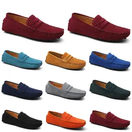 Scarpe casual da uomo Espadrillas Triple Nero Bianco Marrone Vino Rosso Navy Khaki Sneakers da uomo in pelle scamosciata Slip On Scarpe da barca Outdoor Flat Driving Jogging Walking 38-52 A042