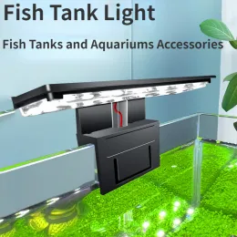 Beleuchtung Harmless Extensible Waterproof Clip on Lamp Fish Tank Super Slim LED Aquarium Lighting Water Plant Light Decoratie Fishbowl