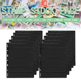 Álbums 10pcs Carimbo de selos Grid Stamp Page Collection Stamps titores do álbum de selos PVC Looseleaf Inners de não incluir a capa