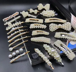 Smycken pärlor hårnål set elegant acetatplatta hårklipp blandar olika bb klipp söt modedesigner kvinnor kvinna hår accessio1949340