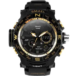 Fantastic Outdoor Dual Display 50m Waterproof Teenage Watch Tide Male Fashion SMAEL LED Electronic Watch Multi-function 1531250K