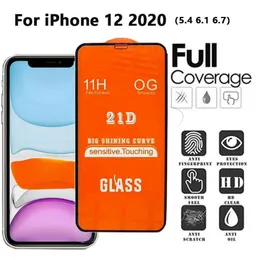 21d 11h 03mm Full Cover Full Lim Hempered Glass Screen Protector för iPhone 12 11 Pro Max XR XS 6 Samsung A01 A11 A21 A21S A31 A2080790