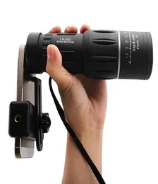 HaleBor 16x52 Lente óptica de foco único Dia Visão noturna Armoring Telescópio monocular de viagem com clipe universal 1 peça lote312l233840646