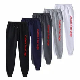 personalizzato Il tuo logo Uomo Donna Pantaloni sportivi Fi Leggings da jogging casual Colore bianco e nero per l'autunno inverno e4xi #