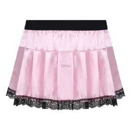 Sexy Satin Skirt Set With Lace Decoration And Tight Fit For Womens ...