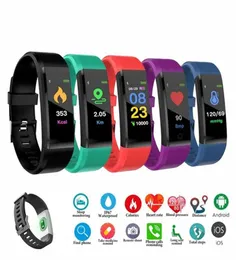 ID 115 Plus Smart Wristband for Screen Litness Tracker Watcher Watch Counter معدل ضربات القلب مراقب الدم 9474867