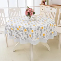 2024 Flower Style Round Table Cloth Pastoral PVC Plastic Kitchen Tablecloth Oilproof Decorative Elegant Waterproof Fabric Table Cover