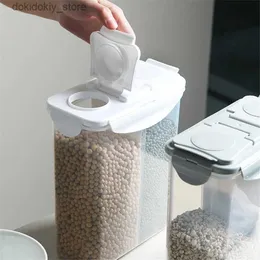 식기 용기 용기 2 투명한 쌀 버킷 부엌 비 국수 봉인 캔 곤충 증