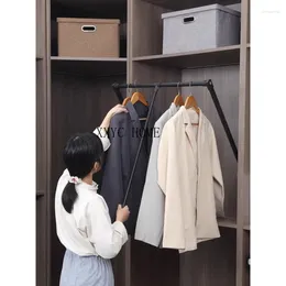 Hangers Wardrobe Drop-down Clothesline Pole Clothes Rack Pull Rod Automatic Lifting Retractable Yitong Hardware Accessories