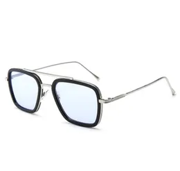 Wysokiej jakości Tony Stark Fishing Sunglasses Square Outdoor Sport okulary męskie Pająk Edith Sports9467806