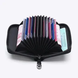 2024 Detents Cards Holders PU Business Bank Credit Bus ID Card Holder Cover Coin Pouch Anti Demagnetization Wallets Bag Organizer