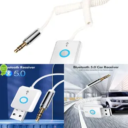 Aggiornamento Bluetooth Aux Adattatore Ricevitore Trasmettitore USB 3.5Mm Jack Car Audio Bluetooth 5.0 Kit vivavoce per accessori elettronici per auto