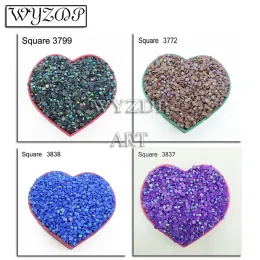 Stitch AB Square Drill Diamond Målning Tillbehör Rhinestone Mosaic Colorful Stones Försäljningsharts Broderi Making Diamond Art 37705200