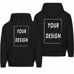 Benutzerdefinierte Hoodies Sweatshirt Fügen Sie Ihr Design vorne und hinten auf beiden Seiten LG-Ärmel Schweres Gewicht Warme Männer Frauen Kapuzenoberteile hinzu J0HB #