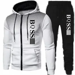 Costem Erkekler Giysileri Benekli Sweatshirt Takım Hoodie ve Pants Suit Erkekler Erkek Kış Kıyafetleri Yeni İki Parça Seti F6ZJ#