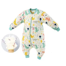 06y Sleepers Baby Pyjamas Born Girl Boy Pijamas filla bomulls andas mjuk ropa bebe tthick varm filt 240325