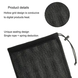 2024 Hörlurtelefon Nylon Mesh Storage Bag Container Kabel Eörnäckar Datadråd Telefonladdare Lagring Box Organisador Protective Bag - För