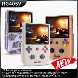 Tragbare Game-Player 2024 Neue RG405V Handheld-Spielekonsole 4 Zoll I Touchscreen Android 12 Unisoc Tiger T618 64-Bit-Game-Player 5500 mAh OTA-Update Q240326