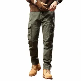 New Men Fi Military Cargo Army Pants Slim Regualr Straight Fit Cott Cott Cott Camoue Green Yellow Pounsers BL7606 F8VW＃