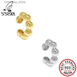 Polsino dell'orecchio Polsino dell'orecchio SSTEEL Geometria coreana Palla Clip in argento sterling 925 Orecchini da donna Polsino Orecchini in oro 2022 Gioielli squisiti di lusso Y240326